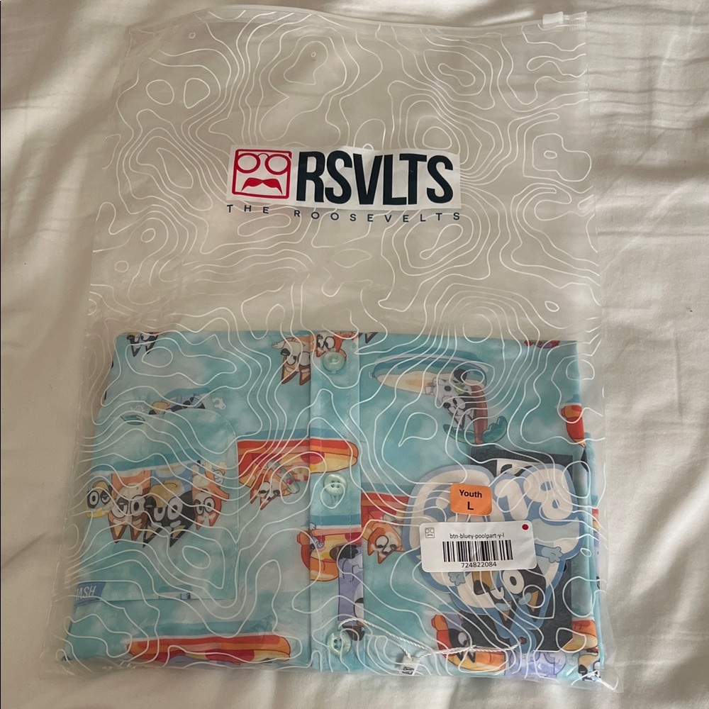 RSVLTS Kids Light Bluey Cartoon Shirt